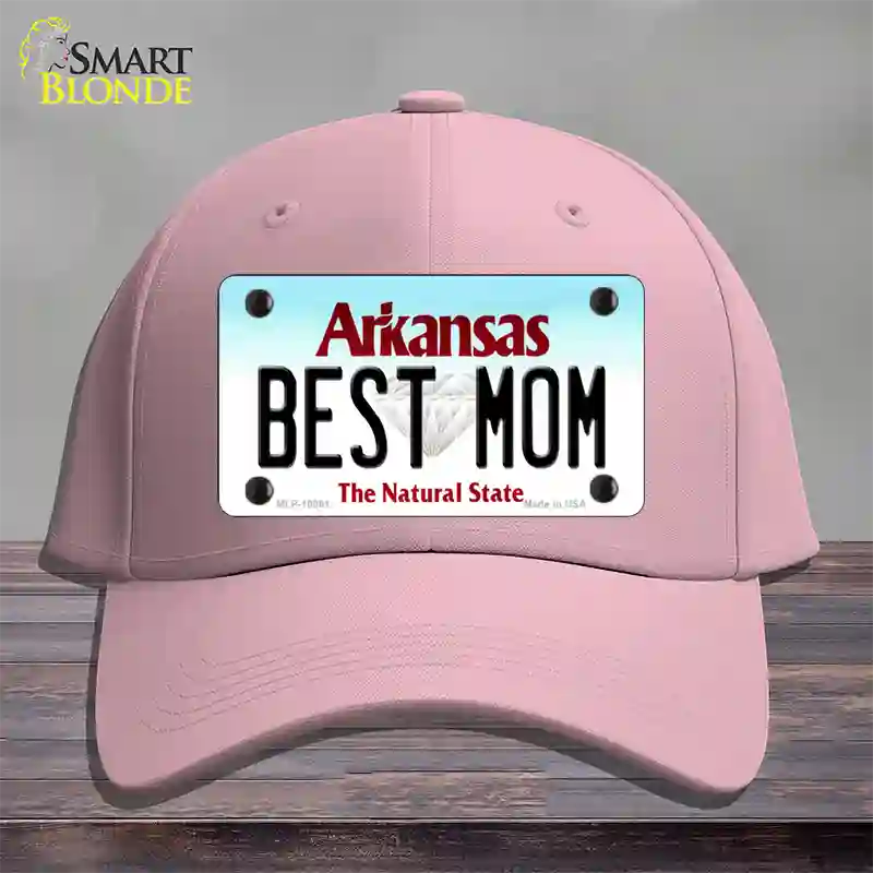 Best Mom Arkansas Novelty License Plate Hat Cotton / Pink