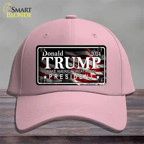 Trump 2024 Novelty License Plate Hat Cotton / Pink