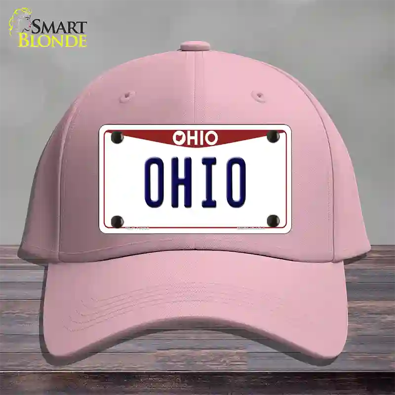 Ohio Maroon Novelty License Plate Hat Cotton / Pink