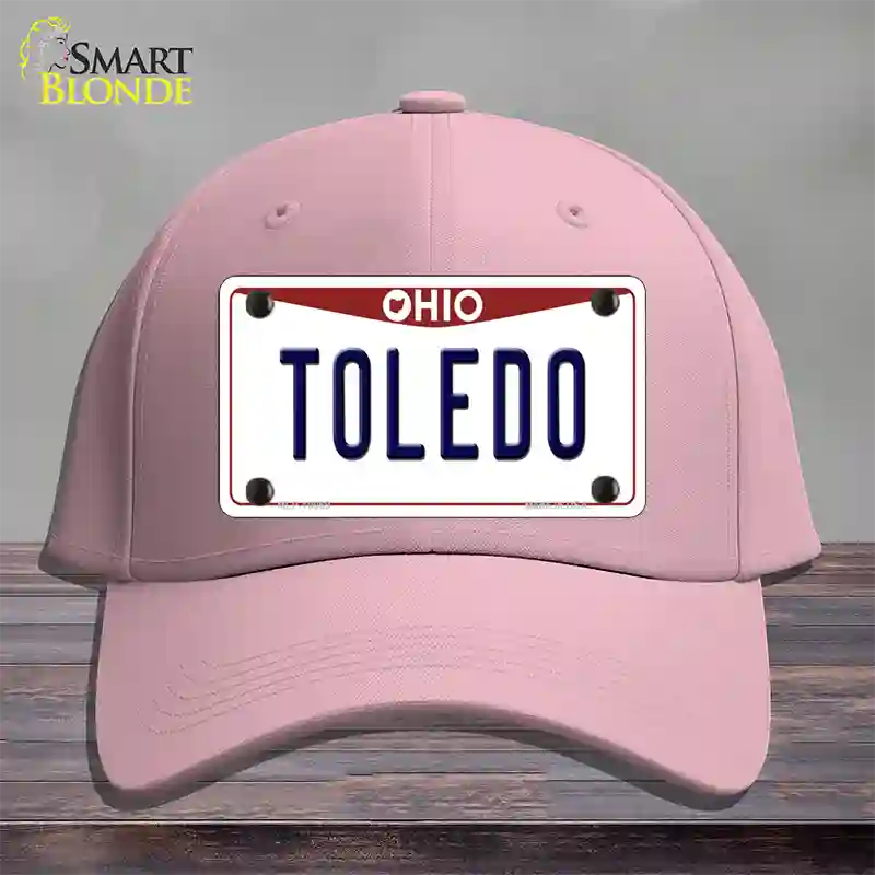 Toledo Ohio Novelty License Plate Hat Cotton / Pink