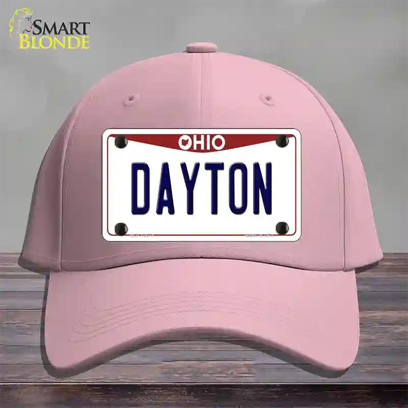 Dayton Ohio Novelty License Plate Hat Cotton / Pink