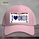 I Love Ohio Novelty License Plate Hat Cotton / Pink