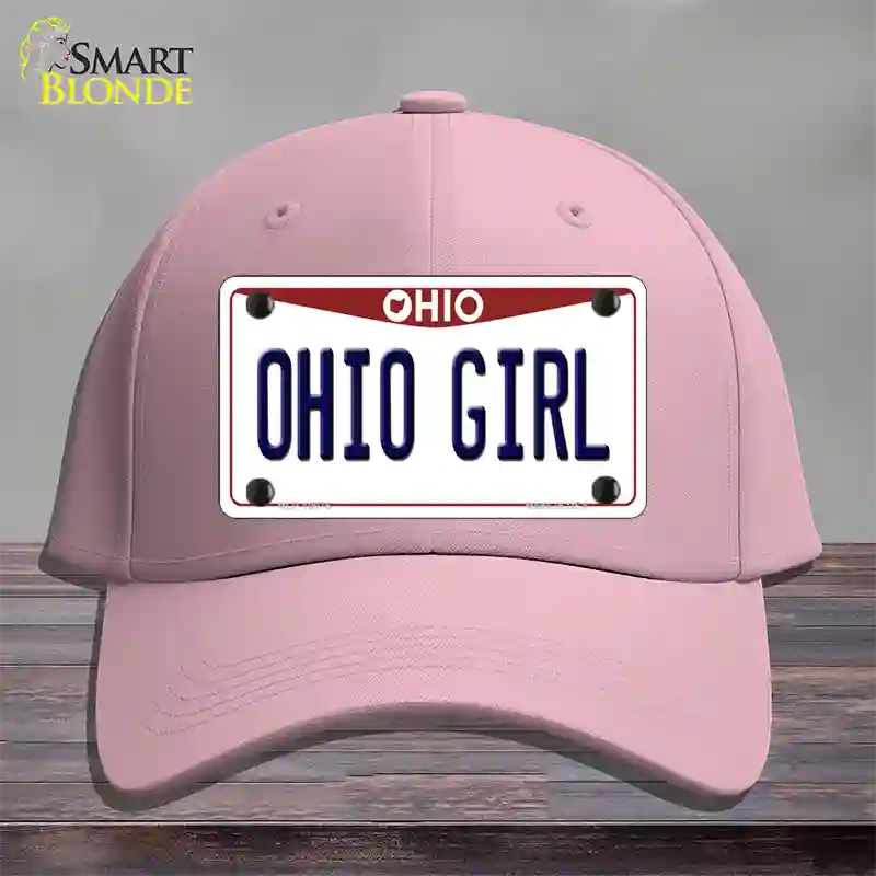 Ohio Girl Ohio Novelty License Plate Hat Cotton / Pink