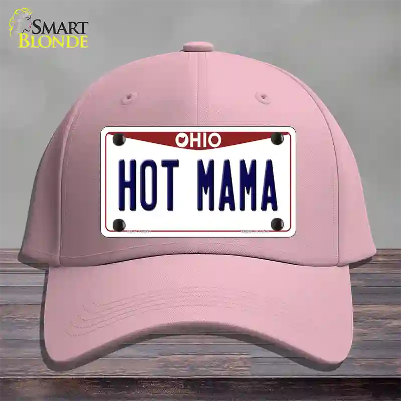 Hot Mama Ohio Novelty License Plate Hat Cotton / Pink