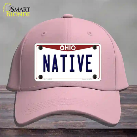 Native Ohio Novelty License Plate Hat Cotton / Pink