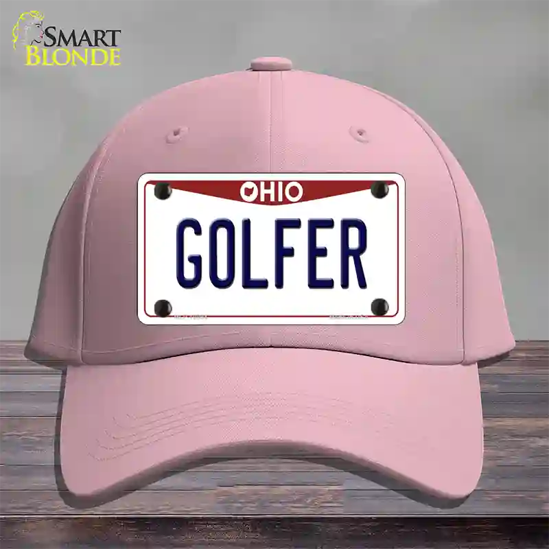 Golfer Ohio Novelty License Plate Hat Cotton / Pink