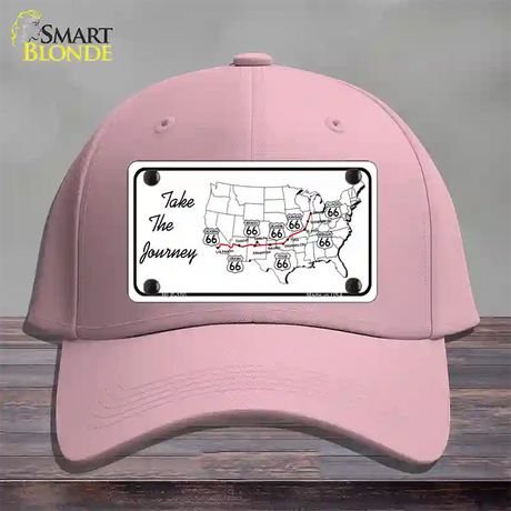 Take The Journey Novelty License Plate Hat Cotton / Pink