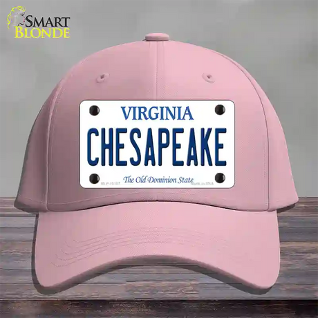 Chesapeake Virginia Novelty License Plate Hat Cotton / Pink