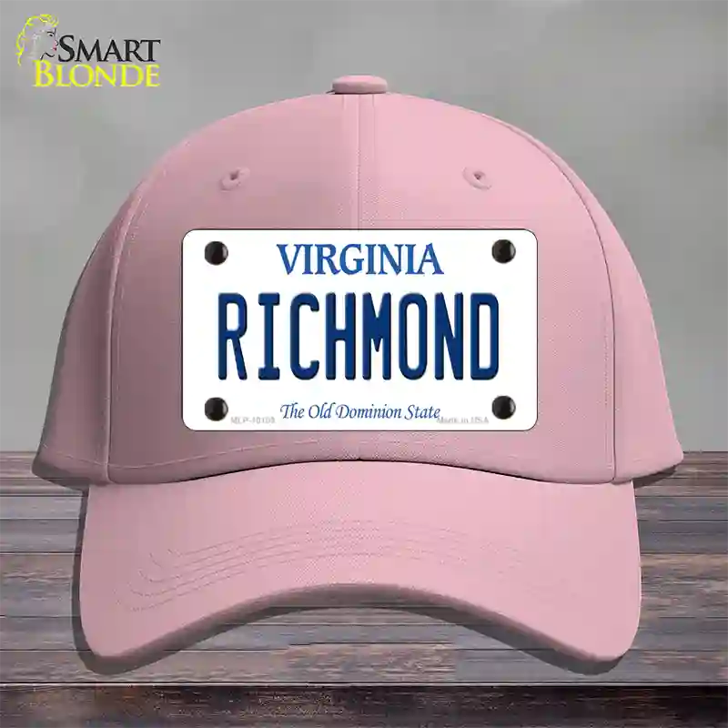 Richmond Virginia Novelty License Plate Hat Cotton / Pink