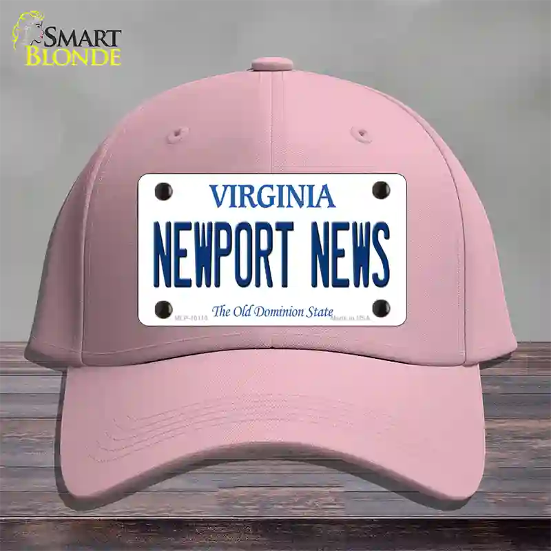 Newport News Virginia Novelty License Plate Hat Cotton / Pink