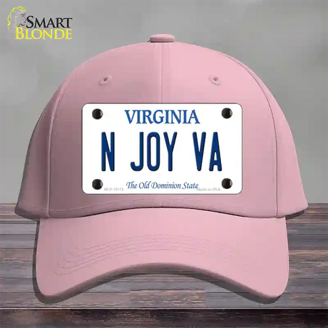 N Joy VA Virginia Novelty License Plate Hat Cotton / Pink