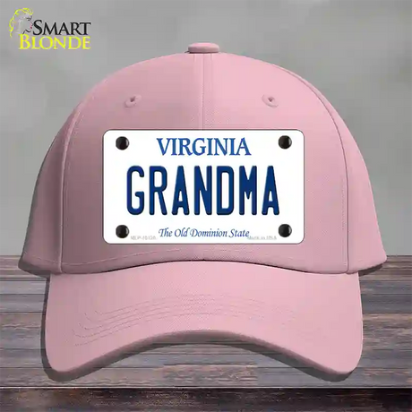 Grandma Virginia Novelty License Plate Hat Cotton / Pink