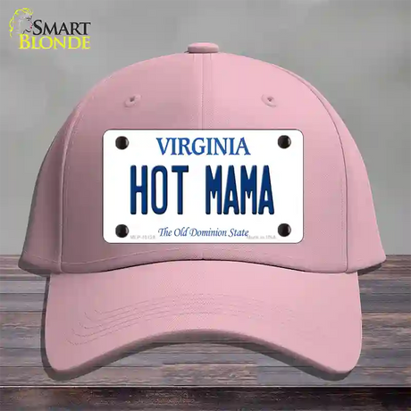 Hot Mama Virginia Novelty License Plate Hat Cotton / Pink