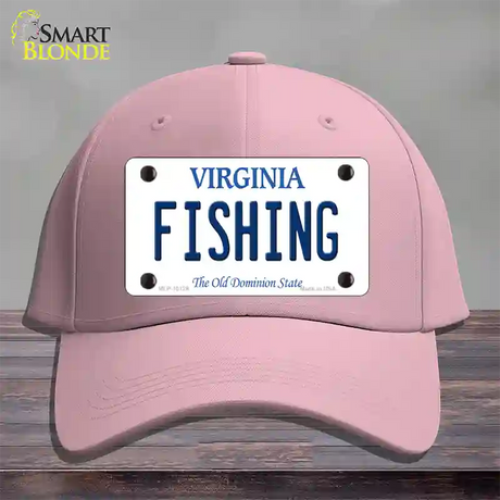 Fishing Virginia Novelty License Plate Hat Cotton / Pink