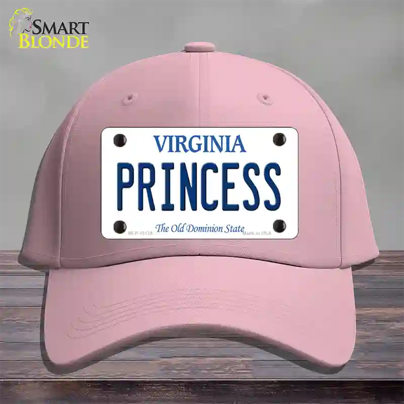 Princess Virginia Novelty License Plate Hat Cotton / Pink