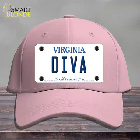 Diva Virginia Novelty License Plate Hat Cotton / Pink