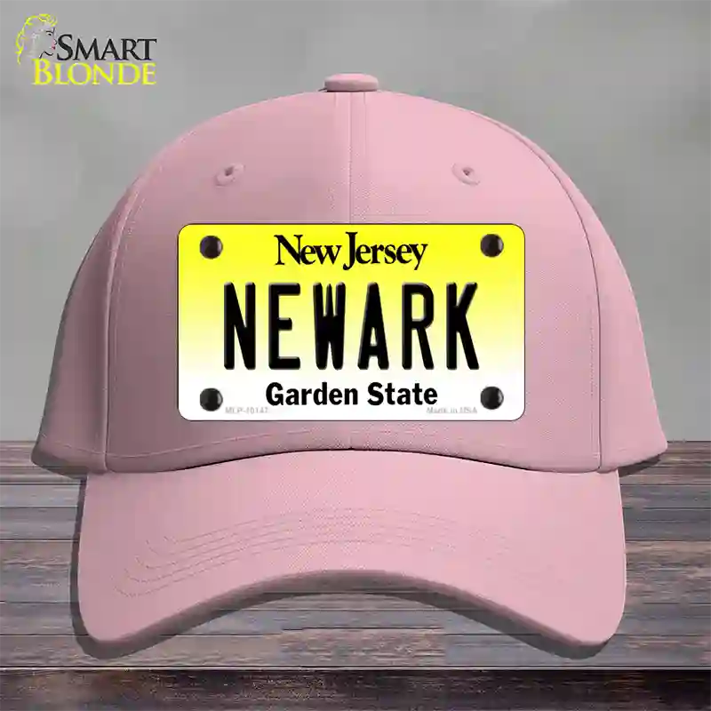 Newark New Jersey Novelty License Plate Hat Cotton / Pink