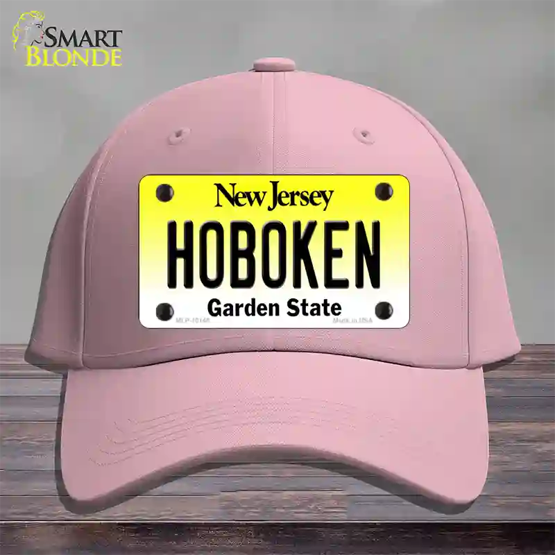 Hoboken New Jersey Novelty License Plate Hat Cotton / Pink