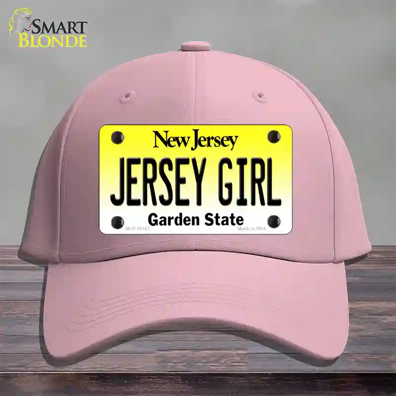 Jersey Girl New Jersey Novelty License Plate Hat Cotton / Pink