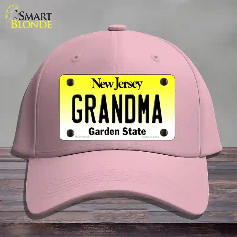 Grandma New Jersey Novelty License Plate Hat Cotton / Pink