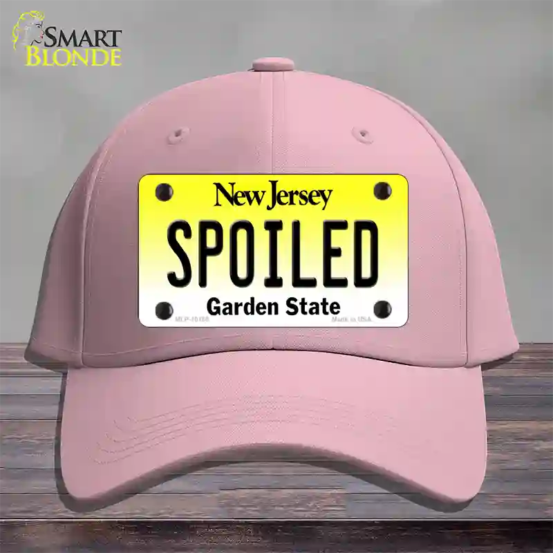 Spoiled New Jersey Novelty License Plate Hat Cotton / Pink