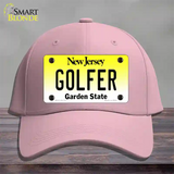 Golfer New Jersey Novelty License Plate Hat Cotton / Pink