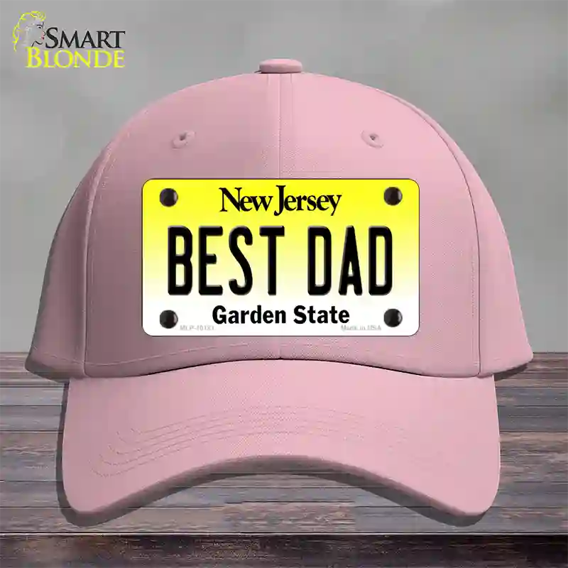 Best Dad New Jersey Novelty License Plate Hat Cotton / Pink