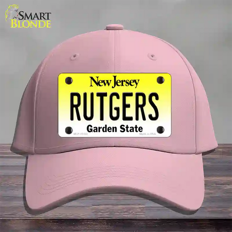 Rutgers New Jersey Novelty License Plate Hat Cotton / Pink