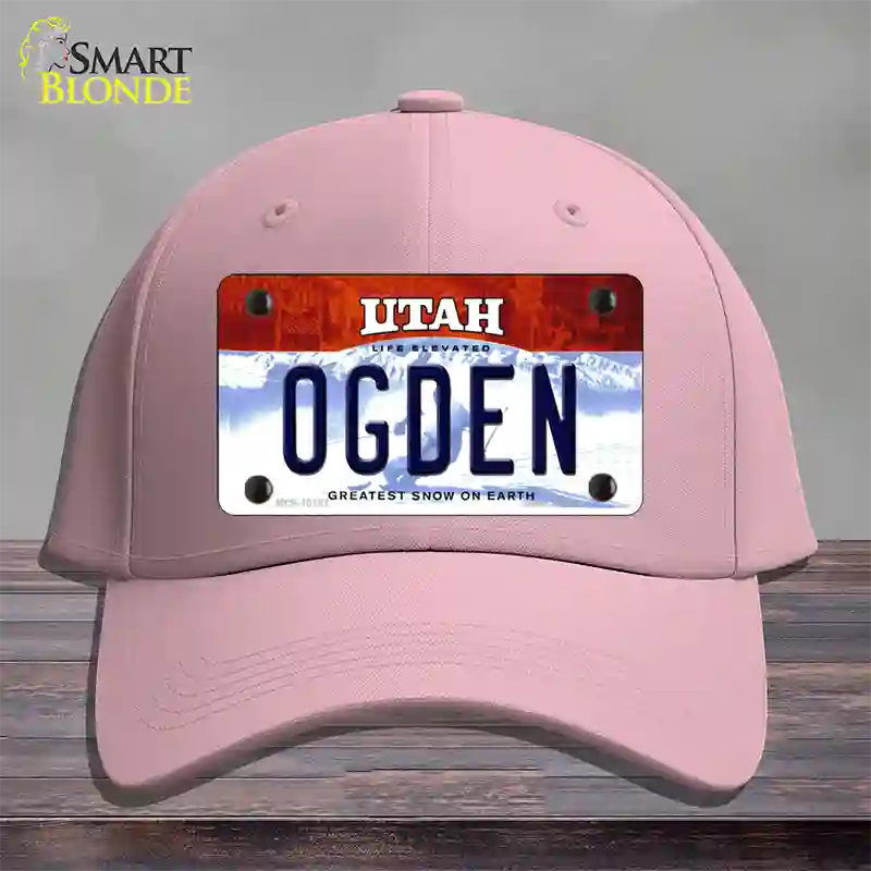 Ogden Utah Novelty License Plate Hat Cotton / Pink