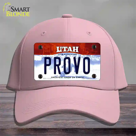 Provo Utah Novelty License Plate Hat Cotton / Pink