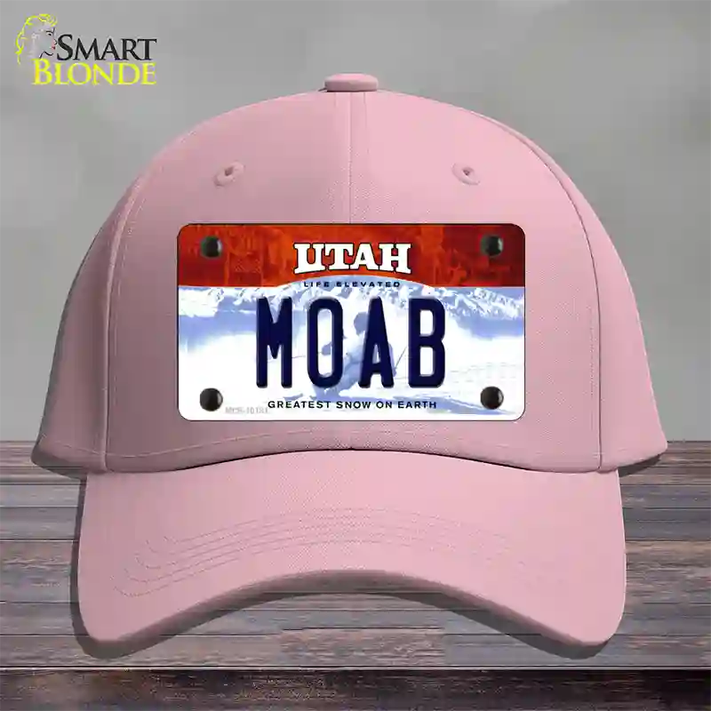 Moab Utah Novelty License Plate Hat Cotton / Pink