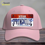 Springville Utah Novelty License Plate Hat Cotton / Pink