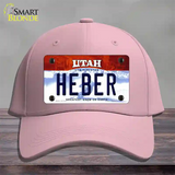 Heber Utah Novelty License Plate Hat Cotton / Pink