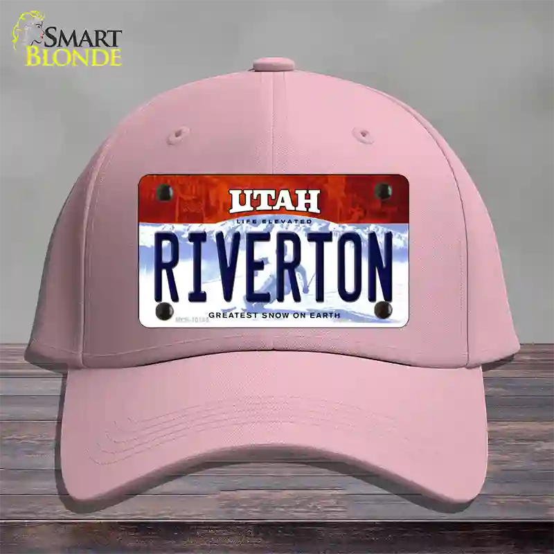 Riverton Utah Novelty License Plate Hat Cotton / Pink