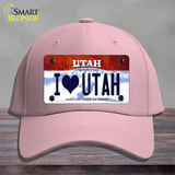 I Love Utah Novelty License Plate Hat Cotton / Pink