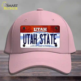 Utah State Utah Novelty License Plate Hat Cotton / Pink