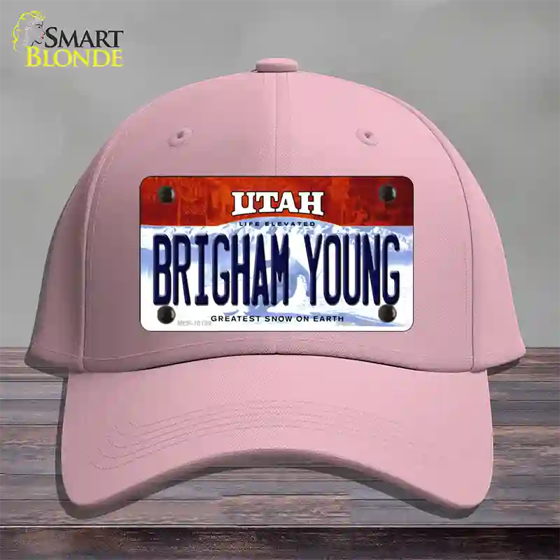 Brigham Young Utah Novelty License Plate Hat Cotton / Pink