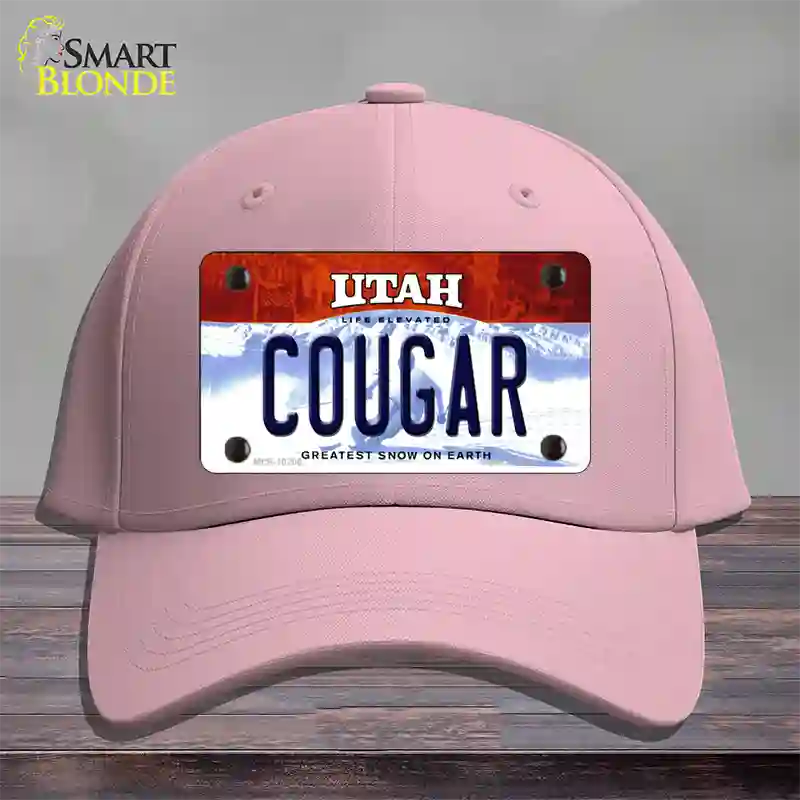 Cougar Utah Novelty License Plate Hat Cotton / Pink