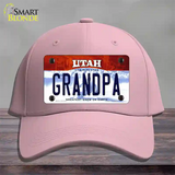 Grandpa Utah Novelty License Plate Hat Cotton / Pink