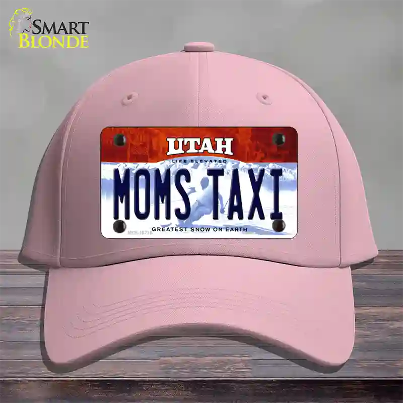 Moms Taxi Utah Novelty License Plate Hat Cotton / Pink