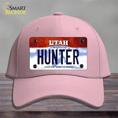 Hunter Utah Novelty License Plate Hat Cotton / Pink