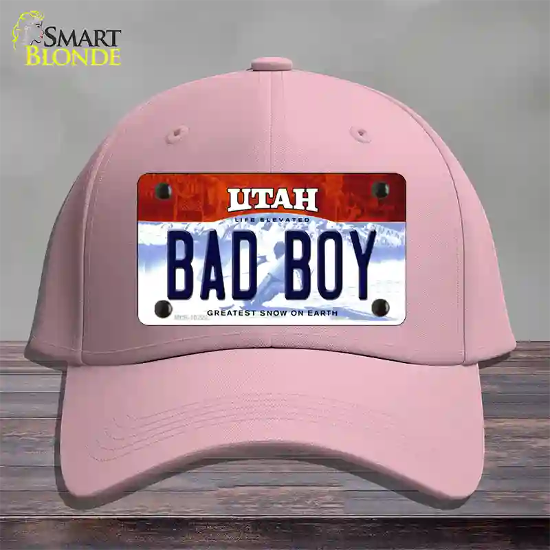 Bad Boy Utah Novelty License Plate Hat Cotton / Pink