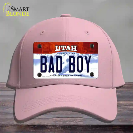 Bad Boy Utah Novelty License Plate Hat Cotton / Pink