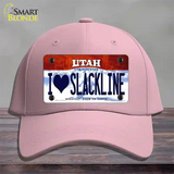 I Love Slackline Utah Novelty License Plate Hat Cotton / Pink