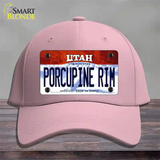 Porcupine Rim Utah Novelty License Plate Hat Cotton / Pink