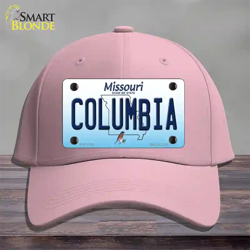 Columbia Missouri Novelty License Plate Hat Cotton / Pink