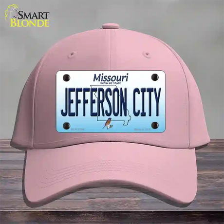 Jefferson City Missouri Novelty License Plate Hat Cotton / Pink