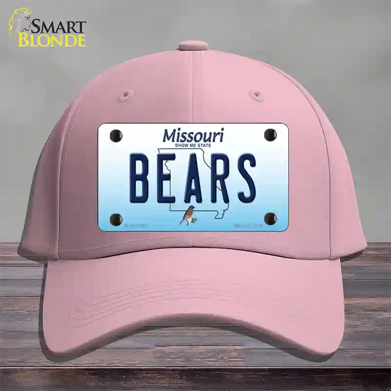 Bears Missouri Novelty License Plate Hat Cotton / Pink