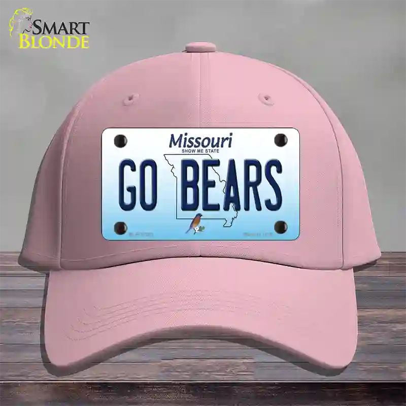 Go Bears Missouri Novelty License Plate Hat Cotton / Pink