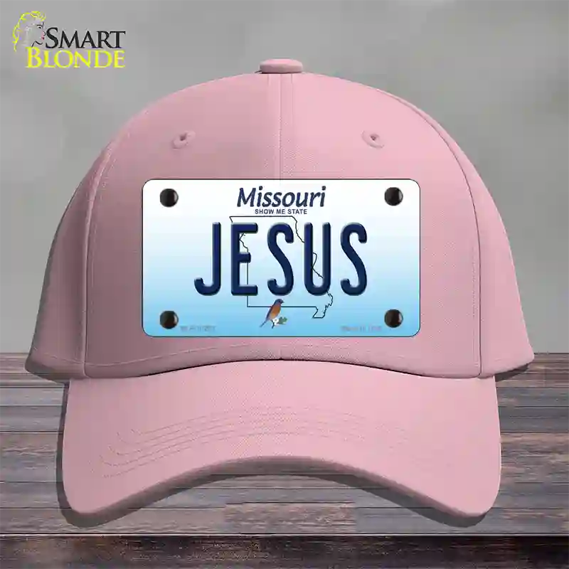 Jesus Missouri Novelty License Plate Hat Cotton / Pink